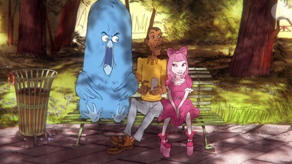 Image du clip "Carmen" de Stromae, réalisé par Sylvain Chomet. Ecrit par Sylvain Chomet et Orelsan. Avril 2015.