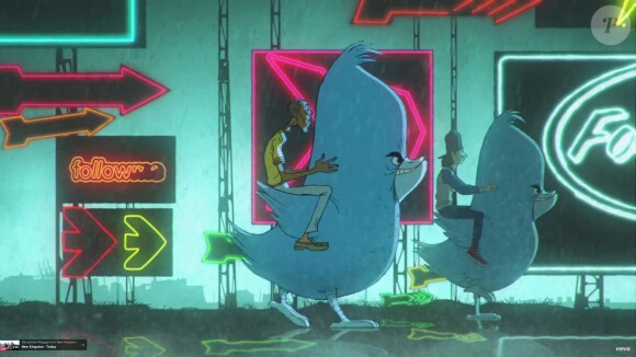 Image du clip "Carmen" de Stromae, réalisé par Sylvain Chomet. Ecrit par Sylvain Chomet et Orelsan. Avril 2015.