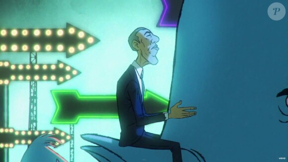 Image du clip "Carmen" de Stromae, réalisé par Sylvain Chomet. Ecrit par Sylvain Chomet et Orelsan. Avril 2015.