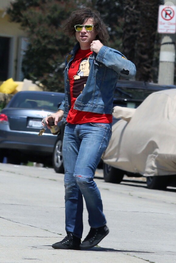 Exclusif - Mandy Moore et son ex mari Ryan Adams se rendent chez des amis à Echo Park, le 10 juin 2014 