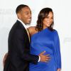 Ludacris et sa femme Eudoxie Agnan enceinte - Avant-première du film "Fast and Furious 7" à Hollywood, le 1er avril 2015.