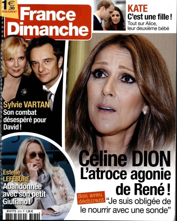 Magazine France Dimanche, en kiosques le 3 avril 2015.