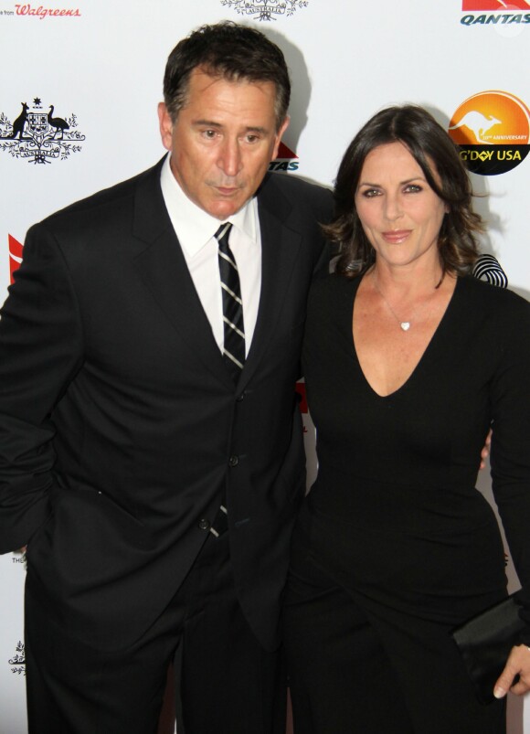 Anthony LaPaglia et son épouse Gia Carides, à Los Angeles, le 12 janvier 2013.
