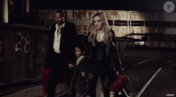 Image du clip "Ghosttown" de Madonna avec la star d'Empire Terrence Howard, réalisé par Jonas Åkerlund, avril 2015.