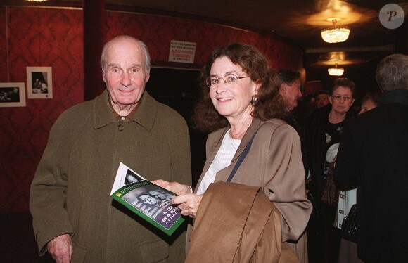 Nina Companeez et Michel Bouquet à Paris le 22 septembre 1999. 