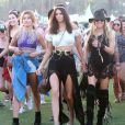 La belle Kendall Jenner, Hailey Baldwin et Fergie au 2ème jour du Festival "Coachella Valley Music and Arts" à Indio, le 11 avril 2015