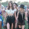 La belle Kendall Jenner, Hailey Baldwin et Fergie au 2ème jour du Festival "Coachella Valley Music and Arts" à Indio, le 11 avril 2015