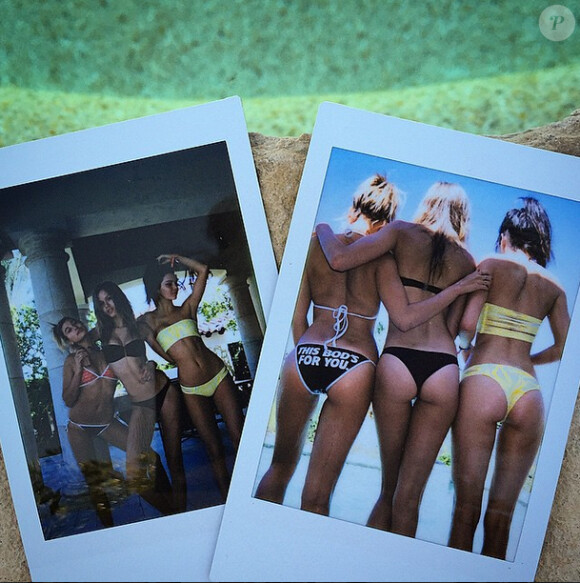 Kendall Jenner, Hailey Baldwin et Joséphine Skriver à Coachella