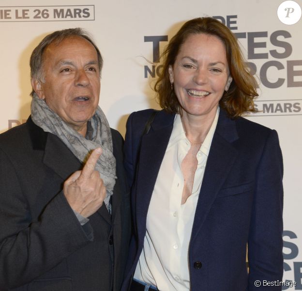 Patrice Dominguez et sa femme Cendrine - Avant-première du film "De Toutes Nos Forces" au Gaumont Opéra à Paris, le 17 mars 2014.