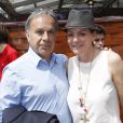 Patrice Dominguez et son épouse Cendrine au tournoi de Roland-Garros à Paris, le 30 mai 2012.