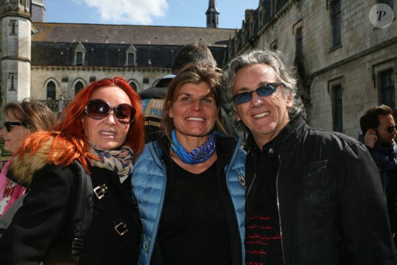 Karine Baillet, Jean-Pierre Savelli et sa femme Sandry au raid du Touquet 2015. Le 11 avril 2015 