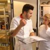 Kevin et Hélène Darroze dans Top Chef 2015 (la finale) sur M6, le lundi 13 avril 2015.
