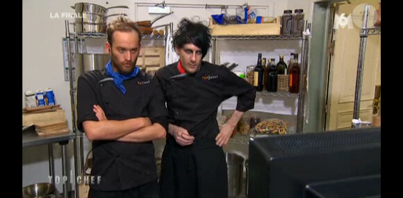 Jérémy et Olivier dans Top Chef 2015 (la finale) sur M6, le lundi 13 avril 2015.