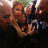 Khloé Kardashian, Kim Kardashian et sa fille North dans le quartier arménien de la vielle ville de Jérusalem. Le 13 avril 2015.