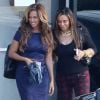 Exclusif - Prix Spécial - Beyoncé Knowles, son mari Jay'Z, leur fille Blue Ivy et sa mère Tina Knowles sont allés déjeuner avec Kelly Rowland, son mari Tim Witherspoon et leur fils Titan Jewell au restaurant "My 2 Cents" à Los Angeles. 