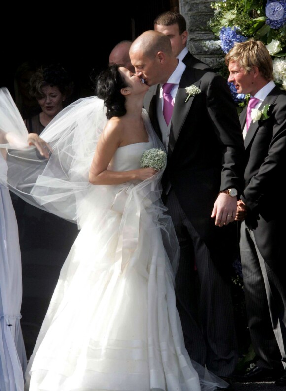 Mariage d'Andrea Corr et de Brett Desmond, fils du milliardaire Dermot Desmond à Co Clare en Ireland. Le 21 août 2009.