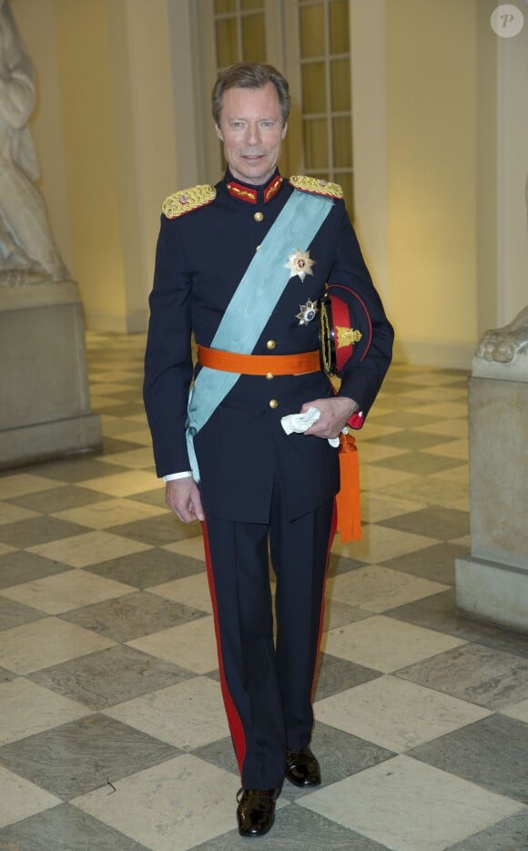 Le grand-duc Henri de Luxembourg. Banquet pour les 75 ans de la reine Margrethe II de Danemark, le 15 avril 2015 au palais de Christiansborg.