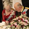 Banquet organisé pour les 75 ans de la reine Margrethe II de Danemark, le 15 avril 2015 au palais de Christiansborg.