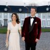 La princesse Marie et le prince Joachim de Danemark. Dîner de gala final pour les 75 ans de la reine Margrethe II de Danemark, le 16 avril 2015.