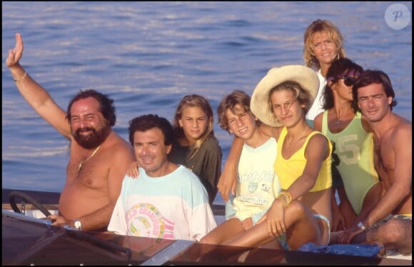 Richard Anthony en famille sur la Côte d'Azur en 1986