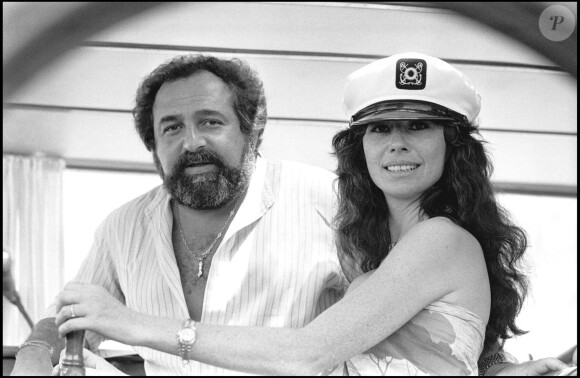 Richard Anthony et sa femme Sabine en 1982 à Saint-Tropez
