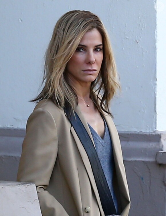 Sandra Bullock sur le tournage du film "Our Brand Is Crisis" à Puerto Rico, le 11 novembre 2014.