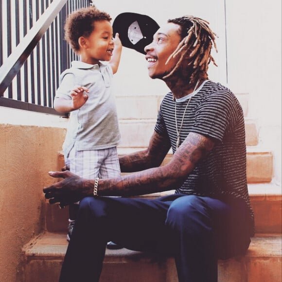 Wiz Khalifa et son fils Sebastian. Photo publiée le 17 avril 2015.