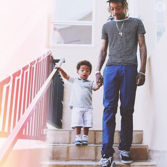 Wiz Khalifa et Sebastian, père et fils complices. Photo publiée le 17 avril 2015.