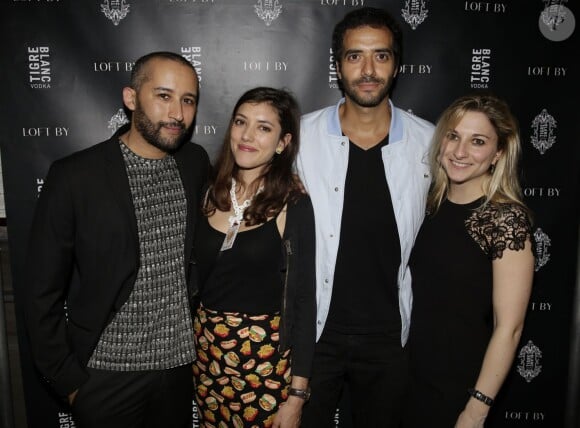 Exclusive - Tarik Seddak, Vanessa Guide, Tarek Boudali et Anais Tihay à la soirée Loft By au Comedy Club, à Paris, le 17 avril 2015