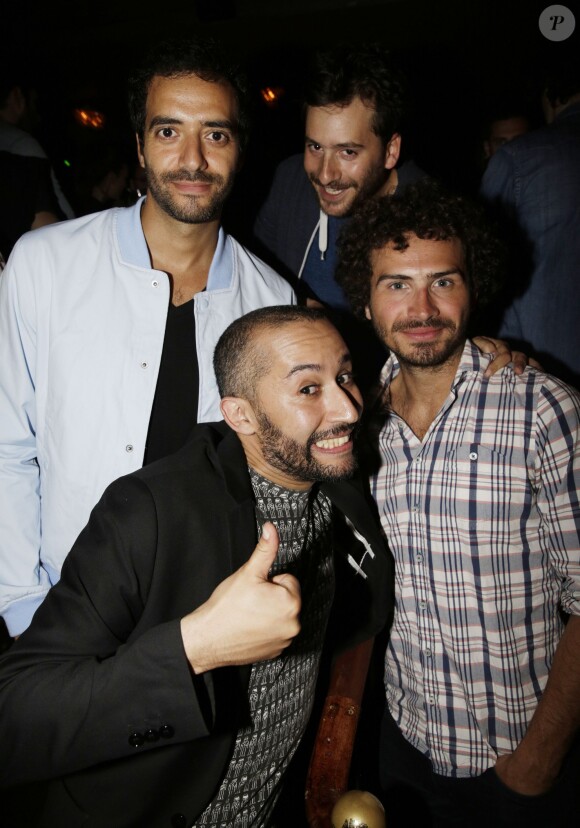 Exclusive - Tarik Seddak, Tarek Boudali, Ugo Marchand et Maxime Musqua à la soirée Loft By au Comedy Club, à Paris, le 17 avril 2015
