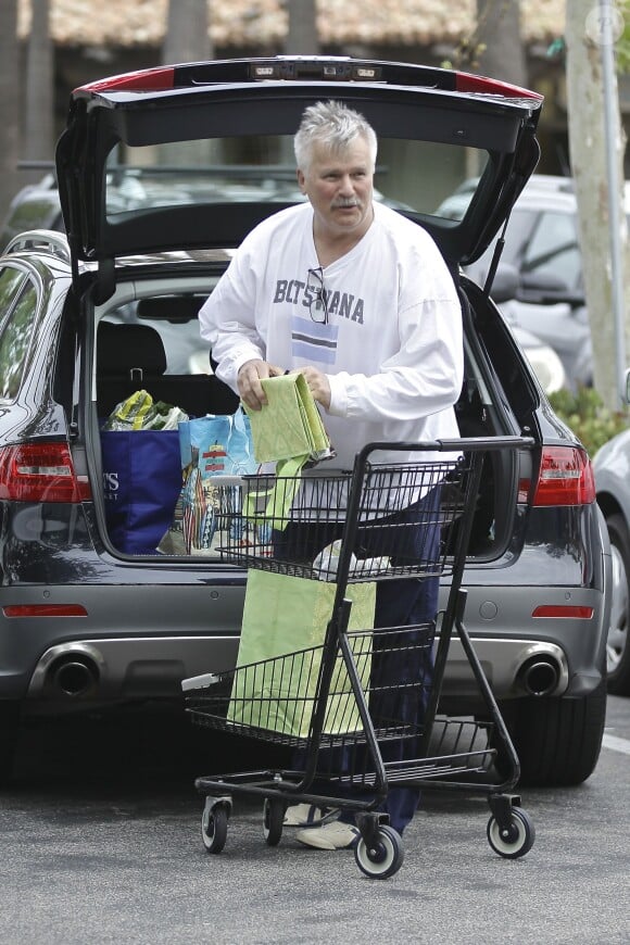 Richard Dean Anderson, méconnaissable, fait ses courses chez Ralph's à Malibu, Los Angeles, le 22 avril 2015.