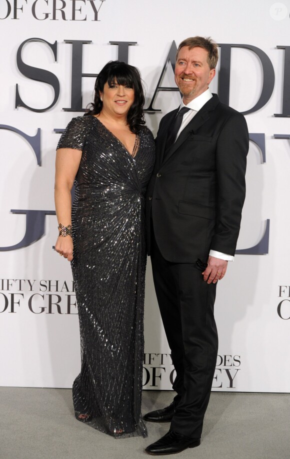 E.L. James et son mari Niall Leonard - Avant-première du film "50 nuances de Grey" à Londres, le 12 février 2015.