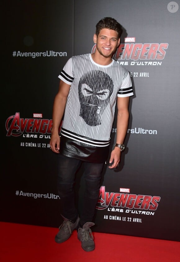Rayane Bensetti assiste à l'avant-première du film Avengers : L'ère d'Ultron au cinéma UGC Normandie à Paris, le 21 avril 2015. 