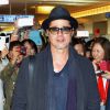 Brad Pitt à l'aéroport de Tokyo, le 14 novembre 2014. 