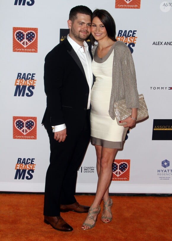 Jack Osbourne, sa femme Lisa Stelly enceinte à la 22ème cérémonie annuelle Race To Erace MS à Century City, le 24 avril 2015.