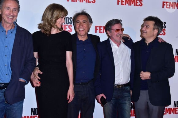 Thierry Lhermitte, Pascale Louange et son compagnon Richard Berry, Daniel Auteuil et Thomas Langmann - Avant-première du film "Nos Femmes" au cinéma Gaumont Opéra à Paris, le 27 avril 2015.