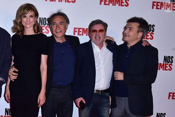 Pascale Louange et son compagnon Richard Berry, Daniel Auteuil et Thomas Langmann - Avant-première du film "Nos Femmes" au cinéma Gaumont Opéra à Paris, le 27 avril 2015.