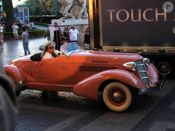 Mariah Carey arrive au "Caesars Palace" à Las Vegas, le 27 avril 2015 