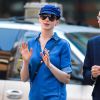 Anne Hathaway se promène à New York Le 18 avril 2015