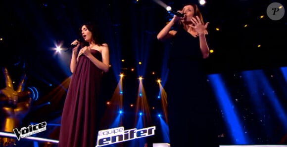 Battle entre Battista Acquaviva et Rany Boechat dans The Voice 4, sur TF1, le samedi 14 mars 2015