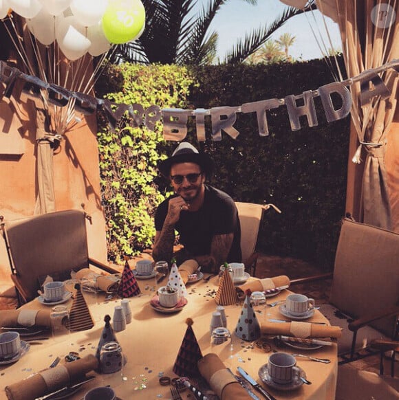 David Beckham fête ses 40 ans avec sa femme Victoria à Marrakech le 2 mai 2015.