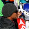 Lindsey Vonn et Tiger Woods lors des championnats du monde de ski à Vail, le 2 février 2015