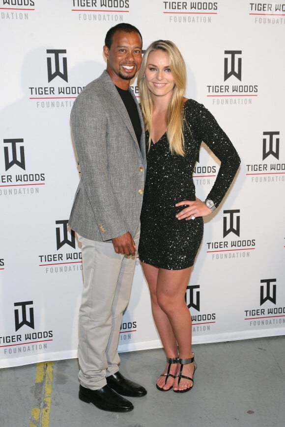 Tiger Woods et Lindsey Vonn lors du Tiger Jam, au Mandalay Bay Resort and Casino de Las Vegas, le 17 mai 2014