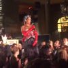 Rihanna lors de son show à l'occasion du Met Gala à New York le 4 mai 2015