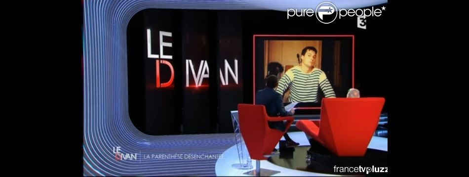 Enregistrement de l&#039;émission &quot;Le Divan&quot; présentée par Marc-Olivier Fogiel, avec Jean-Paul Gaultier en invité, le 24 avril 2015.