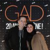 Exclusif - Gad Elmaleh et Amelle Chahbi enceinte, dans les coulisses du spectacle de Gad Elmaleh au Palais des Sports de Paris, pour fêter ses 20 ans de scène, le 13 décembre 2014.