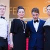 Antoine Olivier Pilon, Anne Dorval, Xavier Dolan et Suzanne Clément pour la cérémonie de clôture du 67e Festival du film de Cannes le 24 mai 2014.