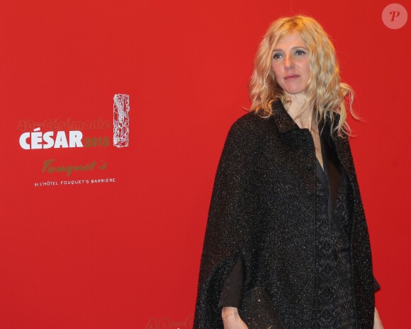 Sandrine Kiberlain - Photocall au Fouquet's lors de la 40e cérémonie des César à Paris. Le 20 février 2015.