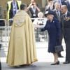 La reine Elizabeth II et le duc d'Edimbourg. Cérémonie de commémoration pour le 70e anniversaire de la fin de la Seconde Guerre Mondiale à l'abbaye de Westminster à Londres le 9 mai 2015.