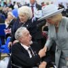 Le prince Charles et Camilla Parker Bowles assistaient à une réception avec les vétérans de la Royal British Legion pour le 70e anniversaire de la fin de la Seconde Guerre Mondiale, à Londres, le 10 mai 2015